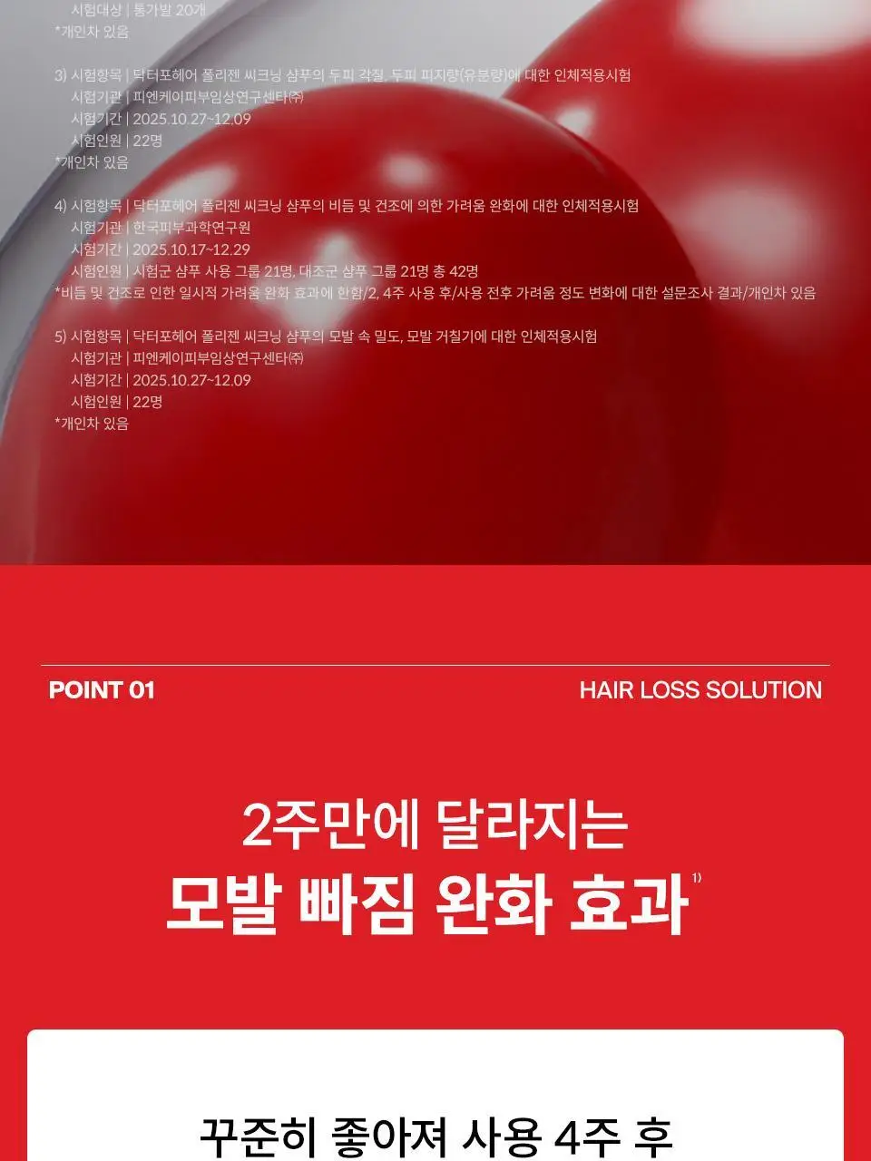 [단독기획] 닥터포헤어 폴리젠 씨크닝 샴푸 400ML기획 (+100ml) 탈모 볼륨 샴푸 상세페이지 17